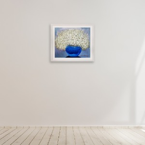파란화병안개꽃윤아트